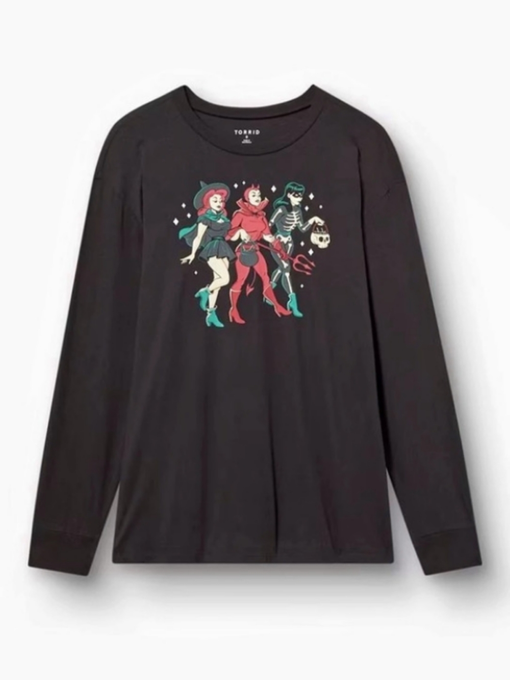 Torrid Classic Heritage Jersey Long Sleeve Tee - Trick Or Treat Graphic